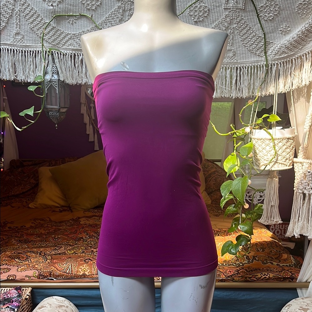 Vintage Y2K purple strapless tube top